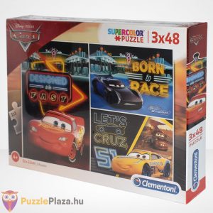 Clementoni - Verdák 3 (Cars) 3x48 db-os puzzle (Disney kirakó) balról