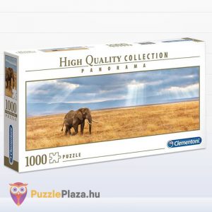 Elefánt a Szavannán Panoráma Puzzle 1000 db – Clementoni 39484 HQC balról