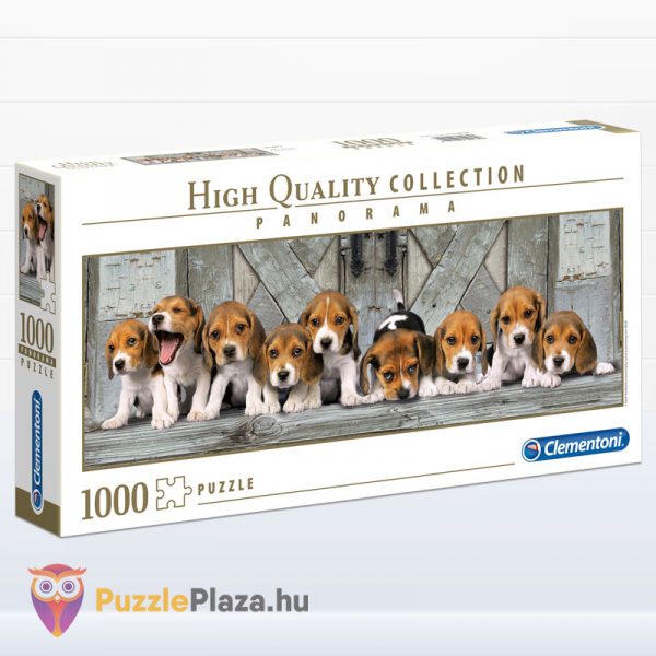 1000 darabos Beagle kölyök kutya panoráma puzzle - Clementoni 39435