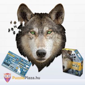 550 darabos farkas forma puzzle, poszter és a kirakó doboza - Wow Toys 3003