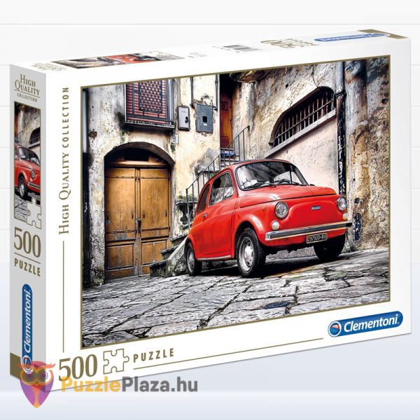 500 darabos Olasz stílus (piros FIat Cinquencento autó) Puzzle - Clementoni 30575