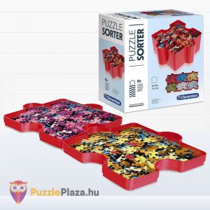 6 darabos piros Clementoni puzzle szortírozó tálca 37040 tálca és doboz
