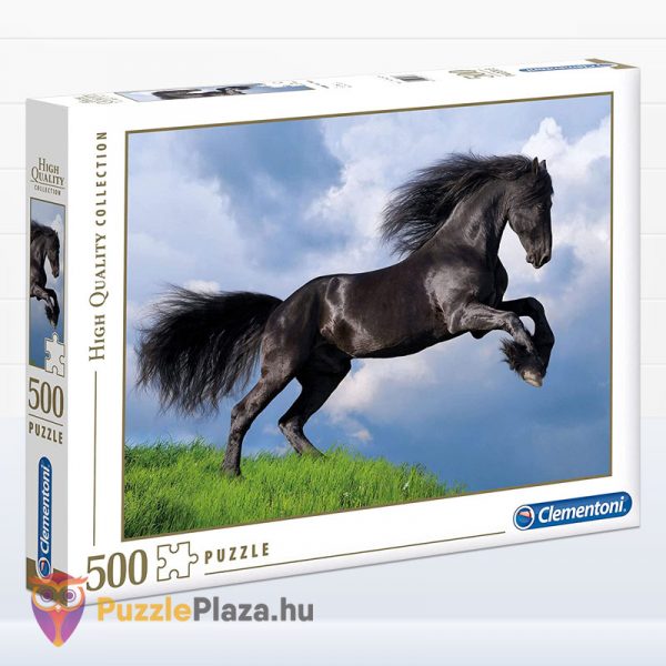 500 darabos fekete színű Fríz ló puzzle - Clementoni 35071