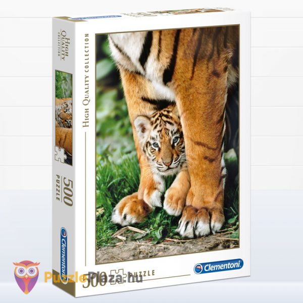 500 darabos bengáli kölyök tigris az anyukája lábánál. Clementoni 35046 High Quality Collection