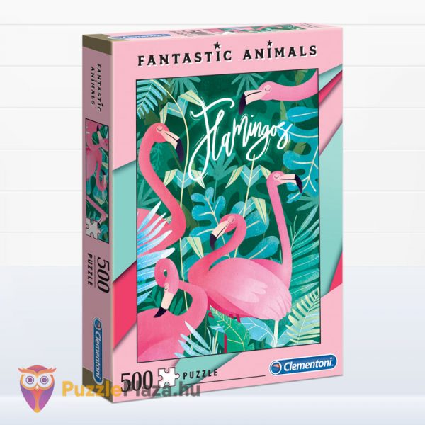 500 darabos flamingós puzzle - Clementoni Fantastic Animals 35067