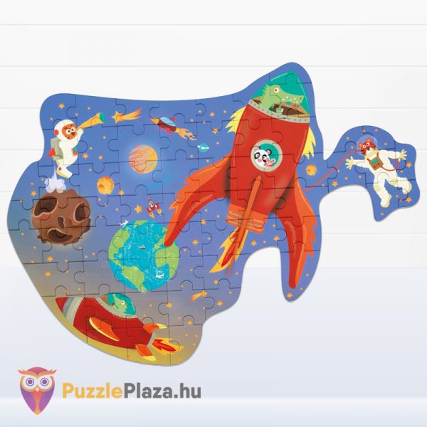 60 darabos űrhajó forma puzzle kirakva - Scratch Europe