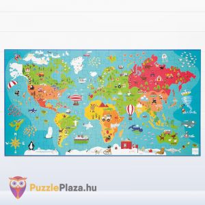 100 darabos világtérkép puzzle kirakott képe. Scratch Europe Puzzle