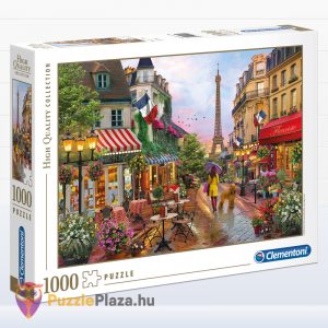 1000 darabos virágba borult Párizs puzzle. Clementoni 39482 doboza
