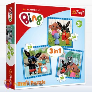 3 az 1-ben Bing nyuszi és barátai puzzle. Trefl 34851