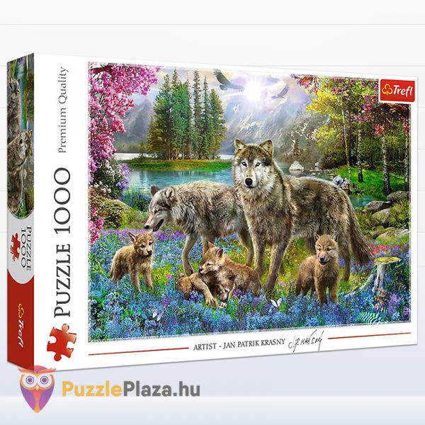 1000 darabos Jan Patrik Krasny: Lupine Family (Farkas család) puzzle - Trefl 10558