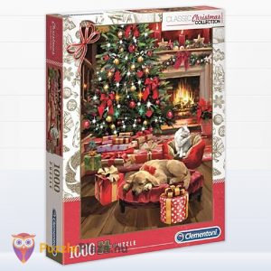 1000 darabos karácsony a kandallónál puzzle - Clementoni 39580