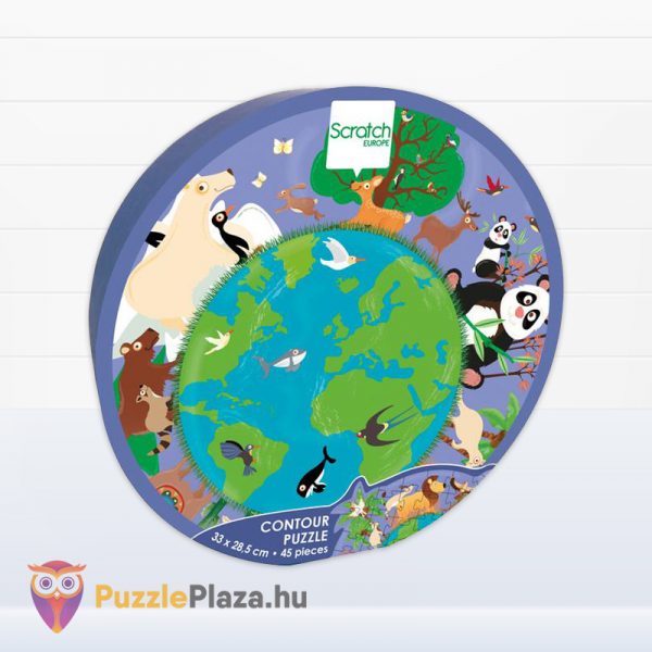 45 darabos a világ puzzle doboza a Scratch Europe márkától