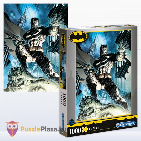 1000 darabos Batman puzzle doboza és kirakott képe - Clementoni 39576