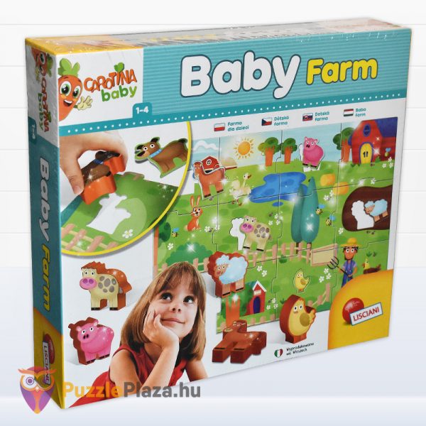 Carotina Baby: Baba farm puzzle 3D állatokkal doboza jobbról
