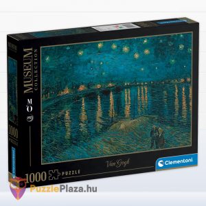 1000 darabos Csillagos éj a Rhona fölött puzzle doboza - Múzeum kollekció - Clementoni 39344