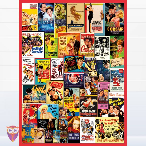 500 darabos klasszikus romantika filmek puzzle kirakott képe - Clementoni 35097