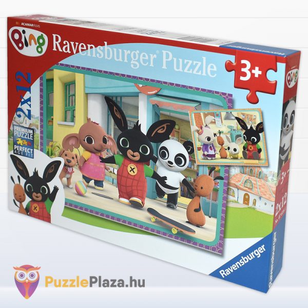 2 x 12 db-os Bing nyuszi mókázik puzzle doboza jobbról - Ravensburger 76185