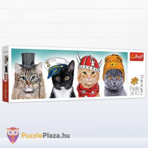 500 darabos bolyhos cicák csapat panoráma puzzle doboza - Trefl 29504