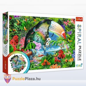 1040 db-os trópusi állatok spirál puzzle doboza oldalról - Trefl 40014