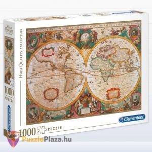 1000 db-os antik térkép puzzle doboza balról - Clementoni 31229