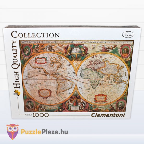 1000 db-os antik térkép puzzle doboza előről - Clementoni 31229