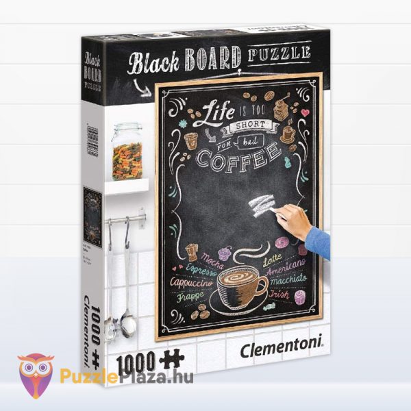 1000 db-os Black Board - Coffee puzzle doboza - Clementoni 39466