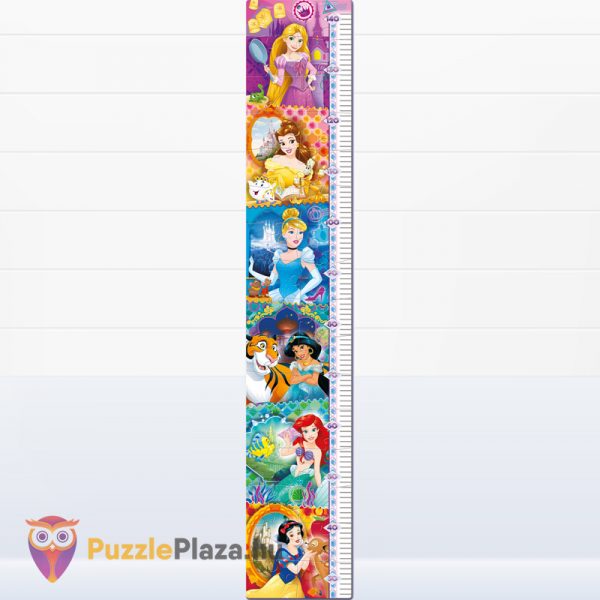30 db-os Disney Hercegnők puzzle kirakott képe magasságmérő funkcióval. Clementoni Mérj Meg! 20328