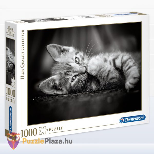 1000 darabos fekete-fehér cica puzzle doboza - Clementoni 39422