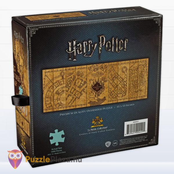 1000 darabos Harry Potter: Tekergők térképe puzzle doboza hátulról - Noble Collection