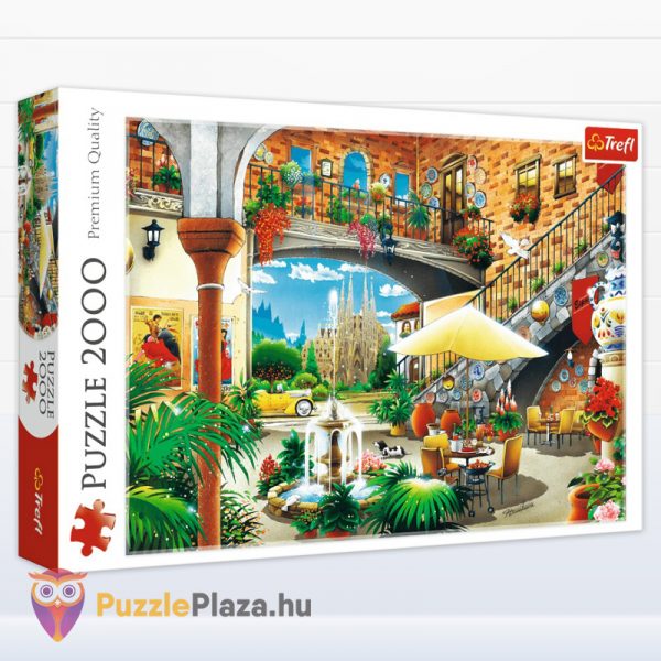 1000 darabos kilátás Barcelonára puzzle doboza - Trefl 27105