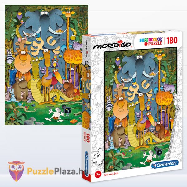 180 darabos Mordillo: a kép puzzle kirakott képe és doboza - Clementoni Szuper Színes (SuperColor) 29204