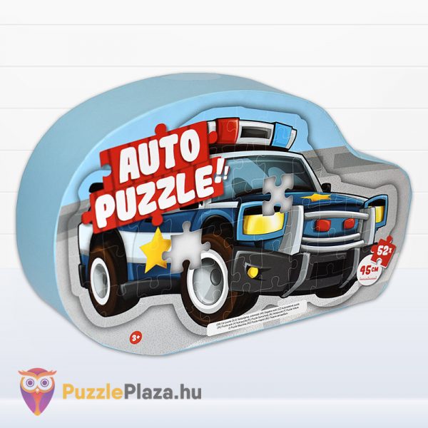 52 darabos rendőrautó forma puzzle doboza balról