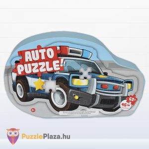 52 darabos rendőrautó forma puzzle doboza előről