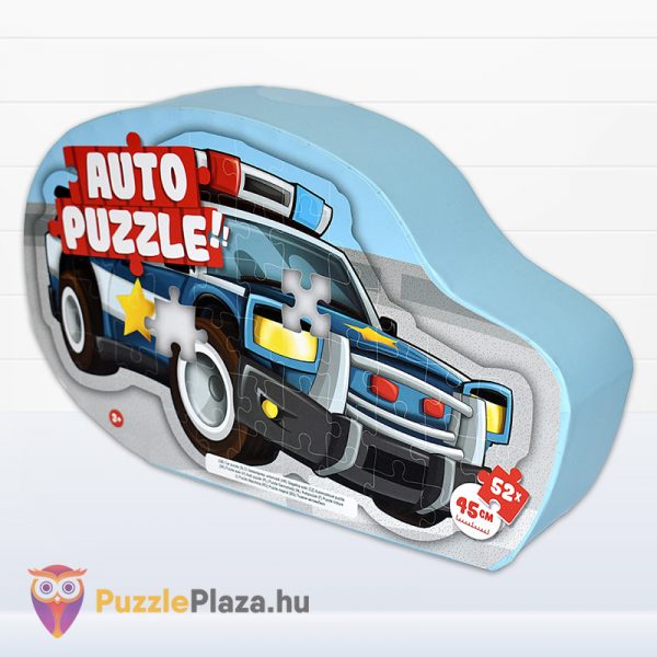 52 darabos rendőrautó forma puzzle doboza jobbról