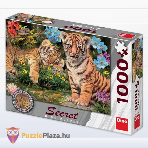 1000 darabos tigriskölykök titkos puzzle doboza jobbról - Dino Secret 532779