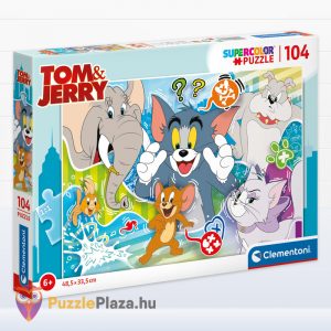 104 darabos Tom és Jerry puzzle - Clementoni SuperColor (Szuper Színes kirakó) 27518