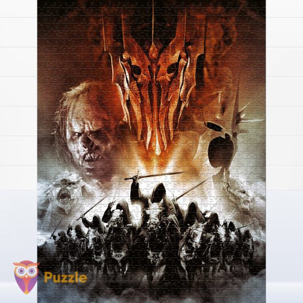1000 darabos A Gyűrűk Ura: Mordor serege puzzle kirakott képe - Winning Moves