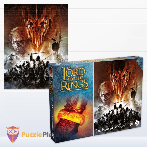 1000 darabos A Gyűrűk Ura: Mordor serege puzzle kirakott képe és doboza - Winning Moves