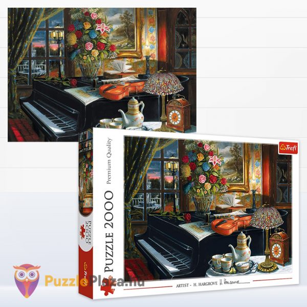 2000 darabos A zene hangjai festmény puzzle kirakott képe és doboza - Trefl 27112