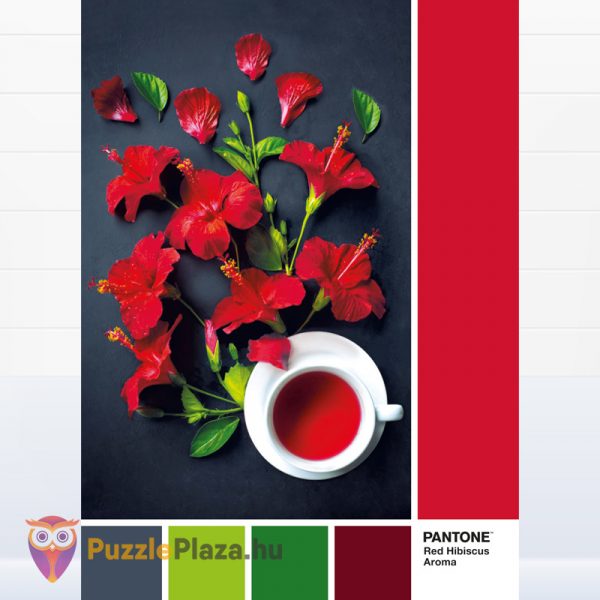 1000 darabos Pantone 186: Hibiszkus tea puzzle kirakott képe - Clementoni 39494