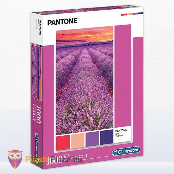 Pantone 674: Levendula farm a naplementében puzzle - 1000 db - Clementoni Pantone Collection 39493