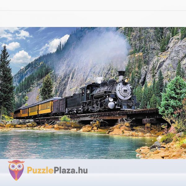 500 darabos vonat a hegyekben puzzle kirakott képe - Trefl 37379