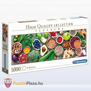 1000 darabos vegetáriánus konyhapult panoráma puzzle - Clementoni 39518