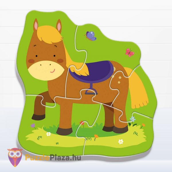 Az első kirakóm: Állatok a farmon forma puzzle, lovacska - 18 db - Trefl Baby 36070