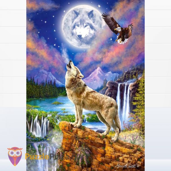1500 darabos éjszakai farkas puzzle kirakott képe - Castorland C151806-2