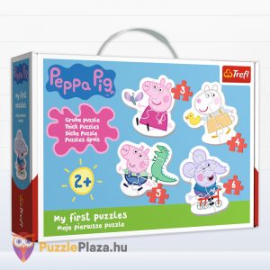 Az első kirakóm: Peppa Malac forma puzzle - 18 db - Trefl Baby 36086