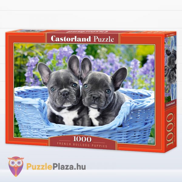 1000 darabos Francia bulldog kölyök kutya puzzle - Castorland C-104246-2
