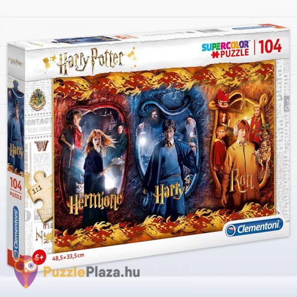 104 darabos Harry Potter puzzle, Hermione, Harry és Ron kirakó - Clementoni SuperColor (Szuper Színes) 61885