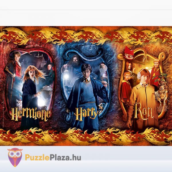 104 darabos Harry Potter puzzle, Hermione, Harry és Ron kirakó kirakott képe - Clementoni SuperColor (Szuper Színes) 61885