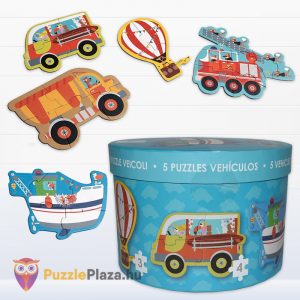 Járművek forma puzzle kicsiknek - 3, 4, 5, 6, 8 darabos - Scratch Europe